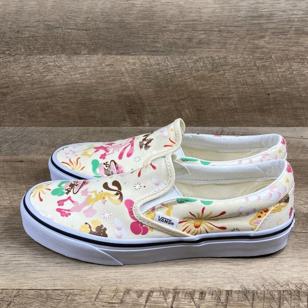 VANS Classic Slip On Get Outdoors Classic White Canvas Shoes Womens 9.5 NEW - Picture 5 of 10